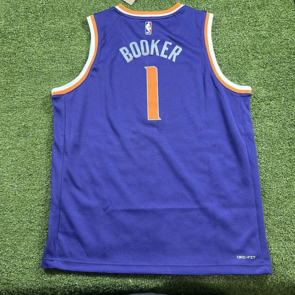 Youth Nike Devin Booker Phoenix Suns Icon Edition Jersey Size XL Purple